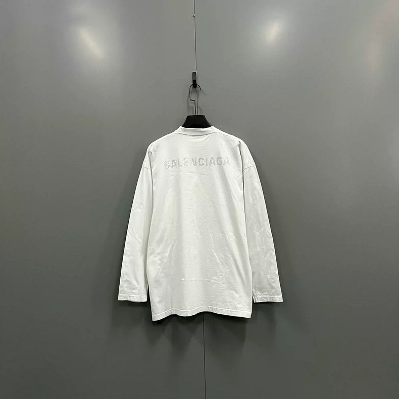 Balenciaga Balenciaga White Crewneck Casual Longsleeve Size US S / EU 44-46 / 1 - 2 Thumbnail