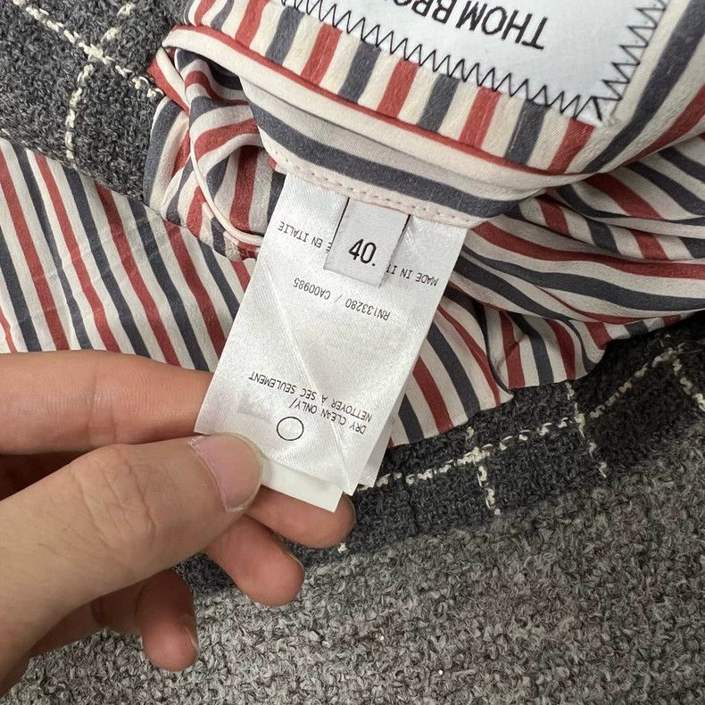 Thom Browne Thom Browne Gray Plaid Wool Jacket Size US L / EU 52-54 / 3 - 6 Thumbnail