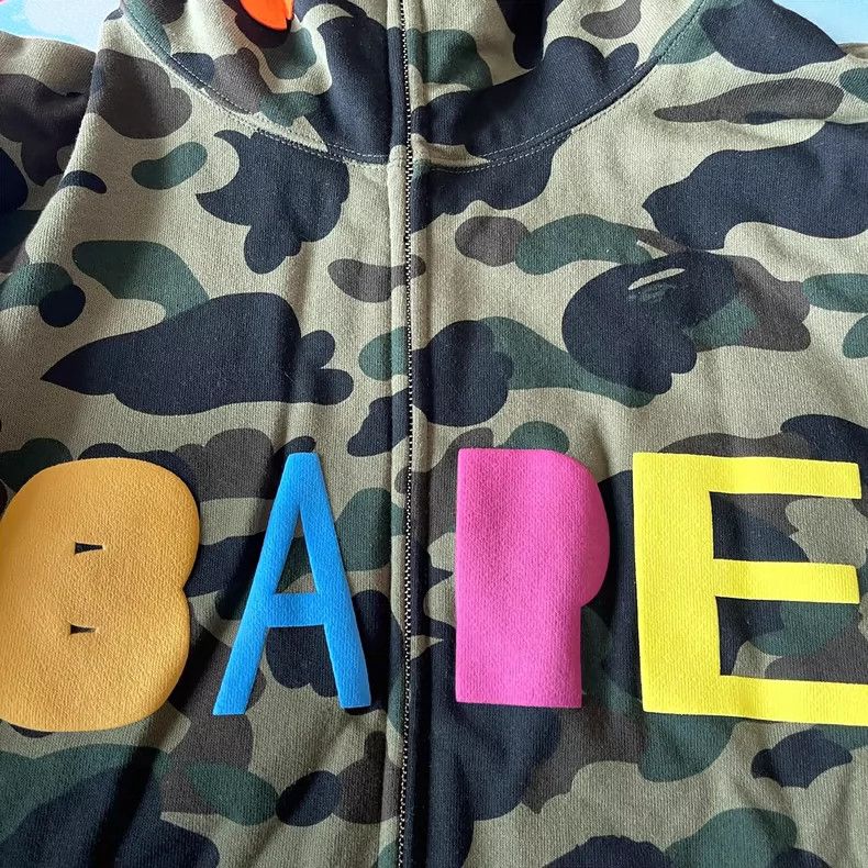 Bape BAPE x Readymade Camo Shark Hoodie Size US XXL / EU 58 / 5 - 3 Thumbnail