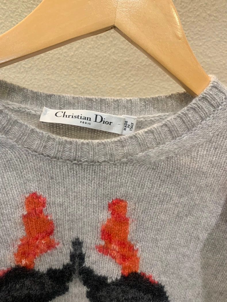 Dior Dior Bee Embroidery Gray Cashmere Sweater Size US S / EU 44-46 / 1 - 5 Thumbnail