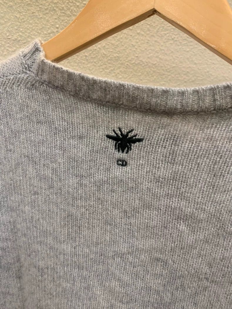 Dior Dior Bee Embroidery Gray Cashmere Sweater Size US S / EU 44-46 / 1 - 6 Thumbnail