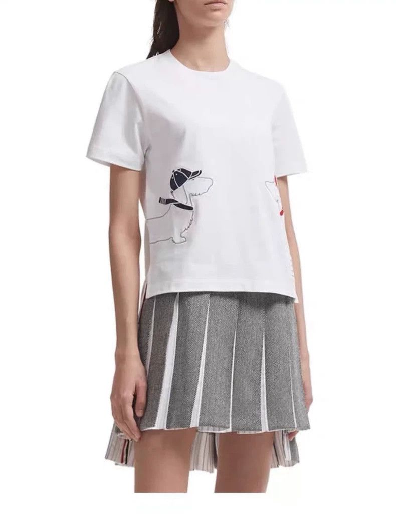 Thom Browne Thom Browne Dog Embroidery Short-Sleeve T-Shirt Size US S / EU 44-46 / 1 - 4 Thumbnail