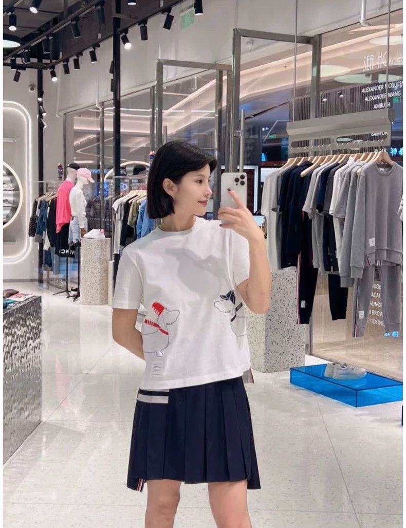 Thom Browne Thom Browne Dog Embroidery Short-Sleeve T-Shirt Size US S / EU 44-46 / 1 - 5 Thumbnail