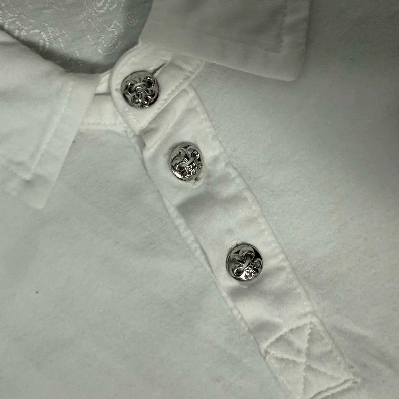 Chrome Hearts Chrome Hearts Three Silver Button Polo Size US S / EU 44-46 / 1 - 2 Thumbnail