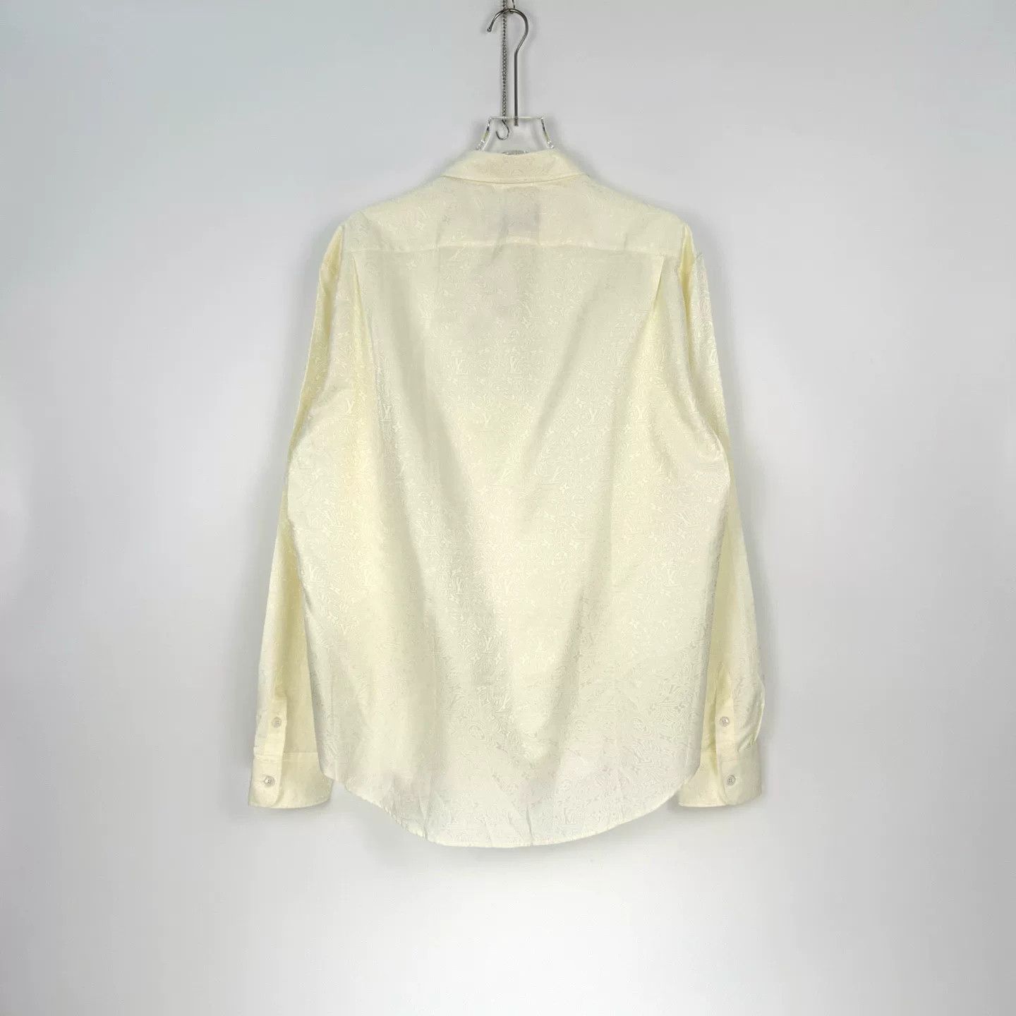 Louis Vuitton LV Beige Cotton Silk Logo Shirt Size US XL / EU 56 / 4 - 4 Thumbnail