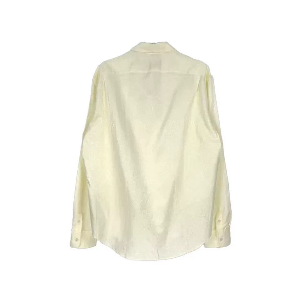 Louis Vuitton LV Beige Cotton Silk Logo Shirt Size US XL / EU 56 / 4 - 2 Thumbnail
