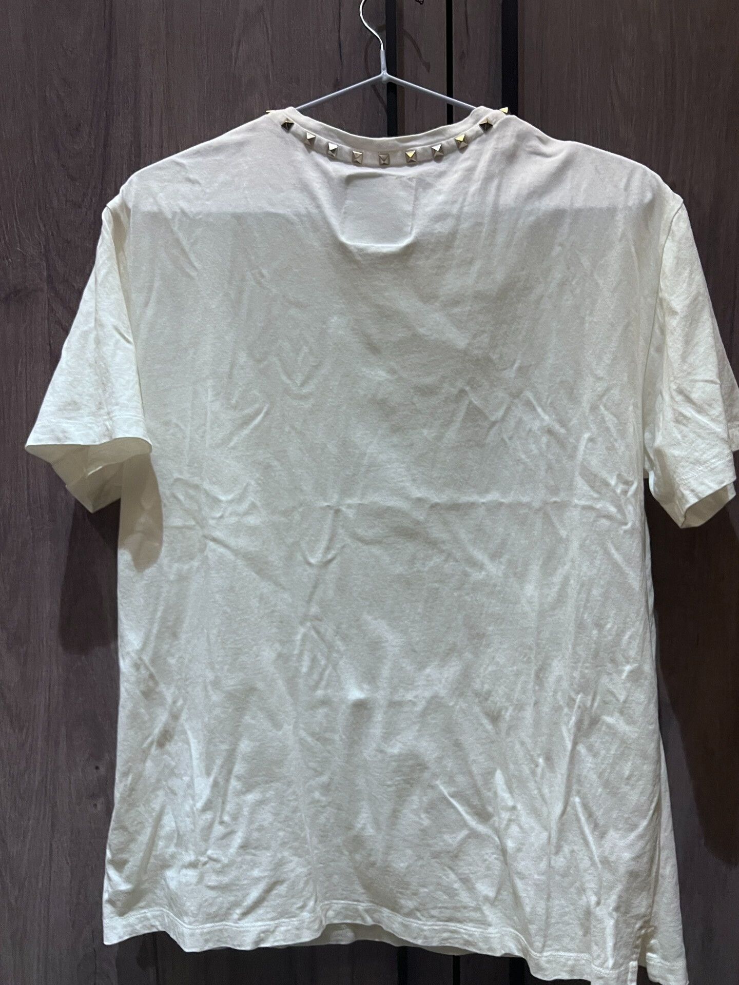 Valentino Valentino Men's White Studded T-Shirt Size US XXL / EU 58 / 5 - 5 Thumbnail