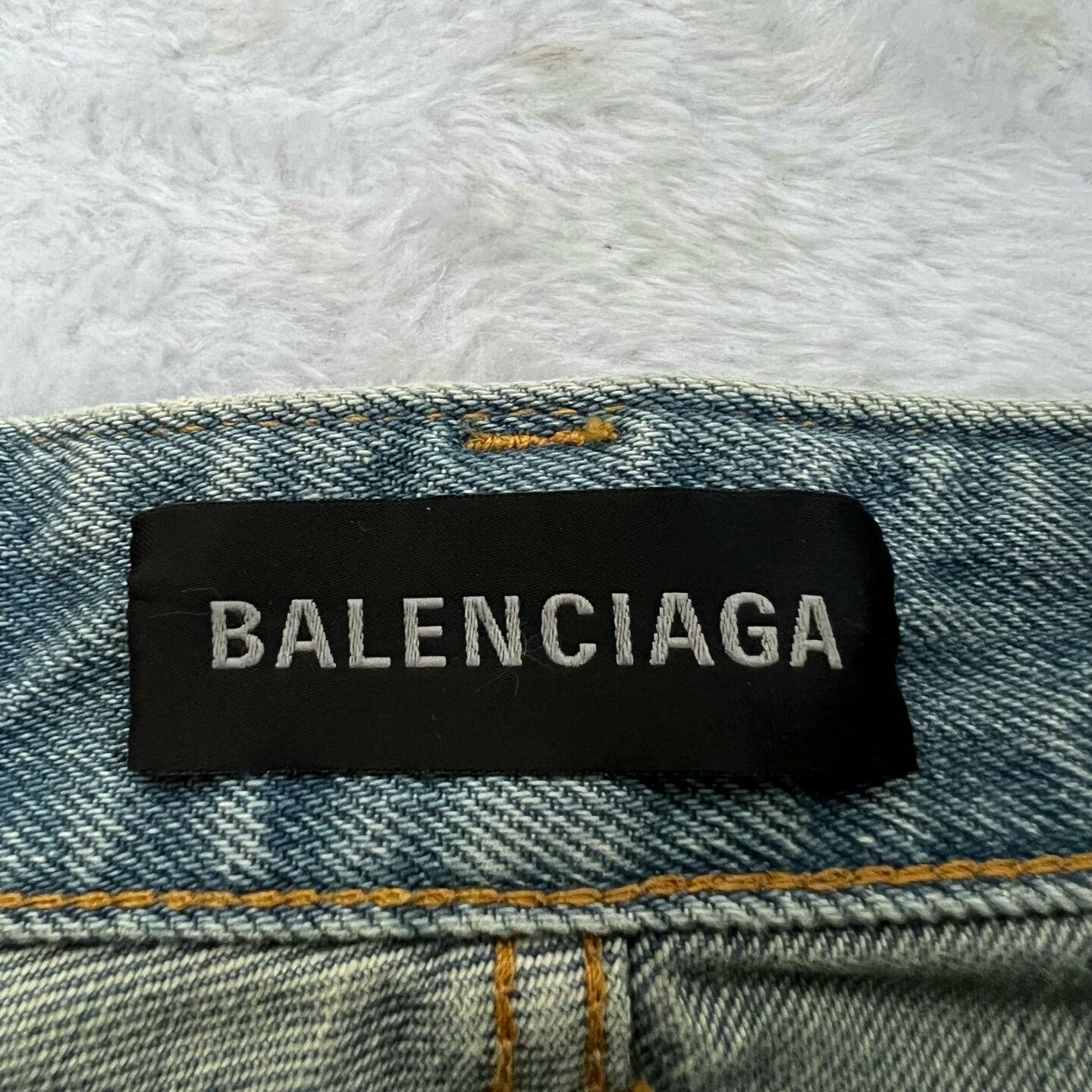 Balenciaga Balenciaga Light Blue Denim Wide-Leg Pants Size US 27 - 3 Thumbnail