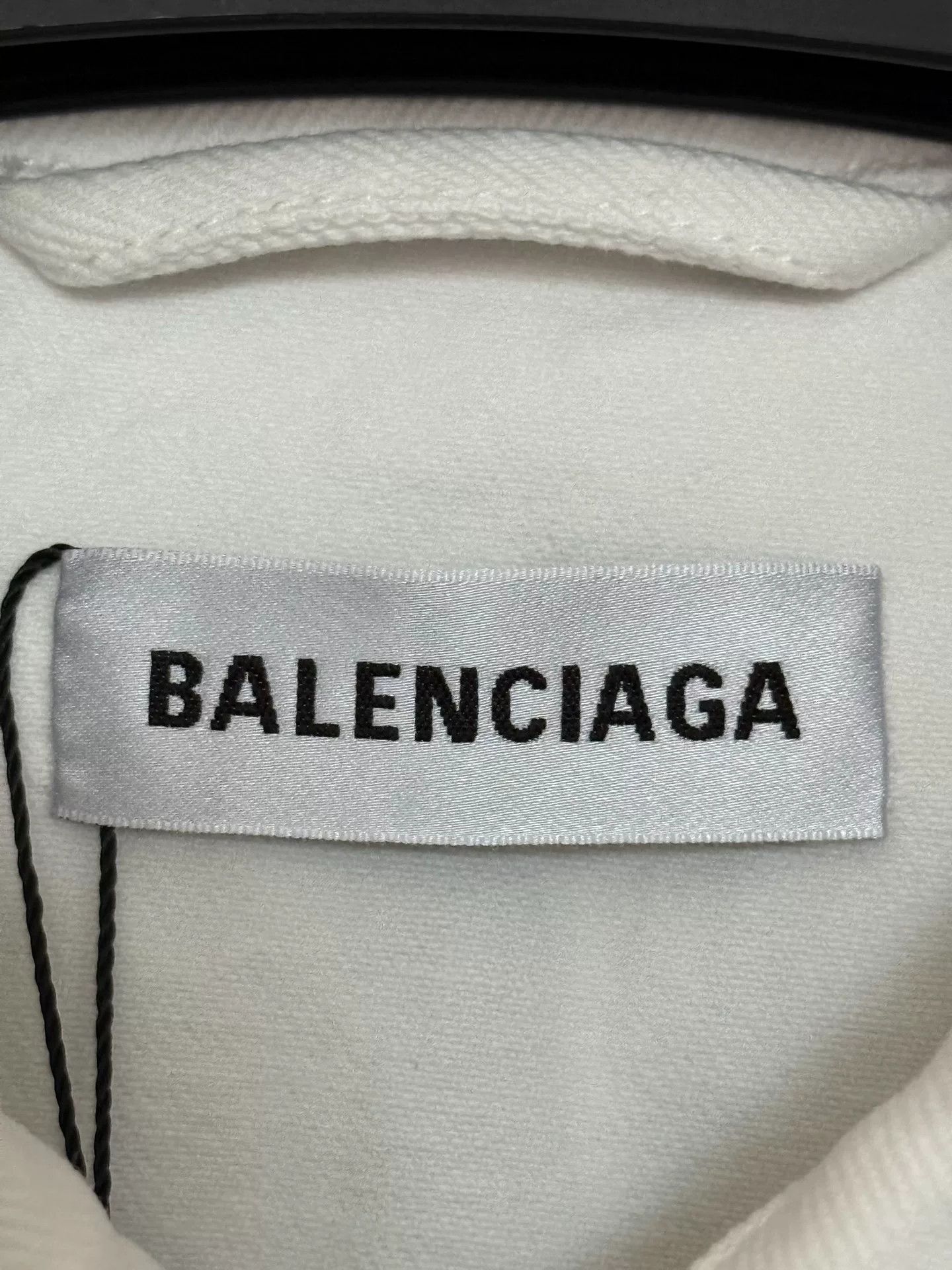 Balenciaga Balenciaga White Denim Jacket with Logo Size US S / EU 44-46 / 1 - 3 Thumbnail