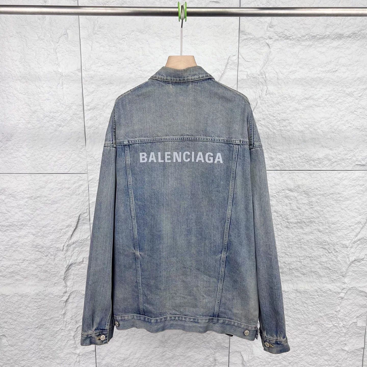 Balenciaga Balenciaga Blue Denim Jacket Size US M / EU 48-50 / 2 - 2 Thumbnail