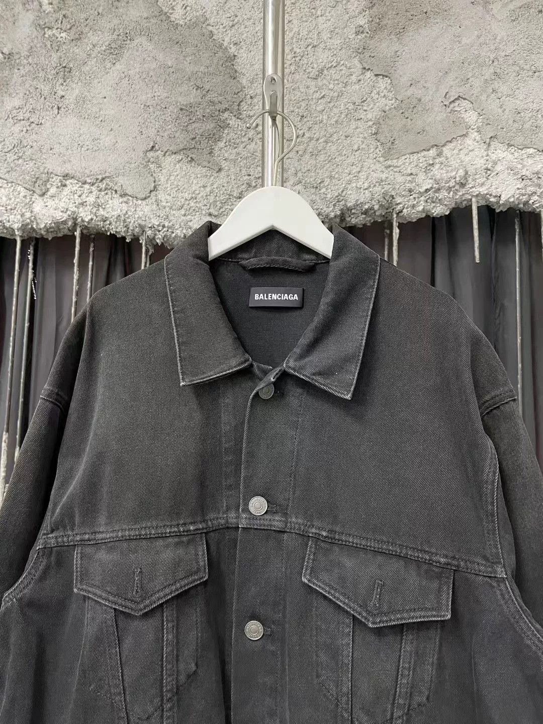 Balenciaga Balenciaga Black Red Logo Denim Jacket Size US M / EU 48-50 / 2 - 3 Thumbnail
