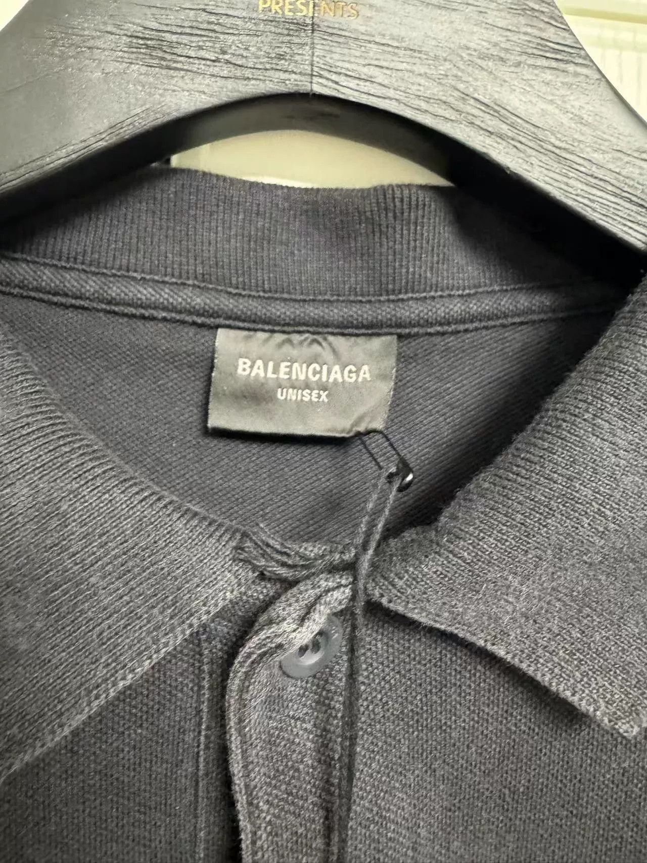 Balenciaga Balenciaga Black Wheat Embroidery Polo Size US M / EU 48-50 / 2 - 6 Thumbnail