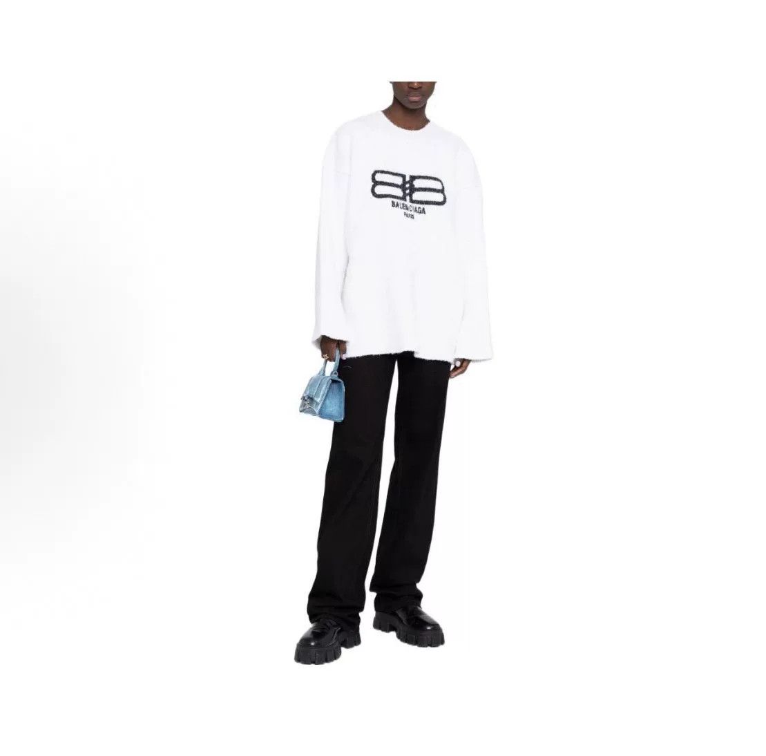 Balenciaga Balenciaga Logo Print Sweater Knitwear Size US XS / EU 42 / 0 - 8 Thumbnail