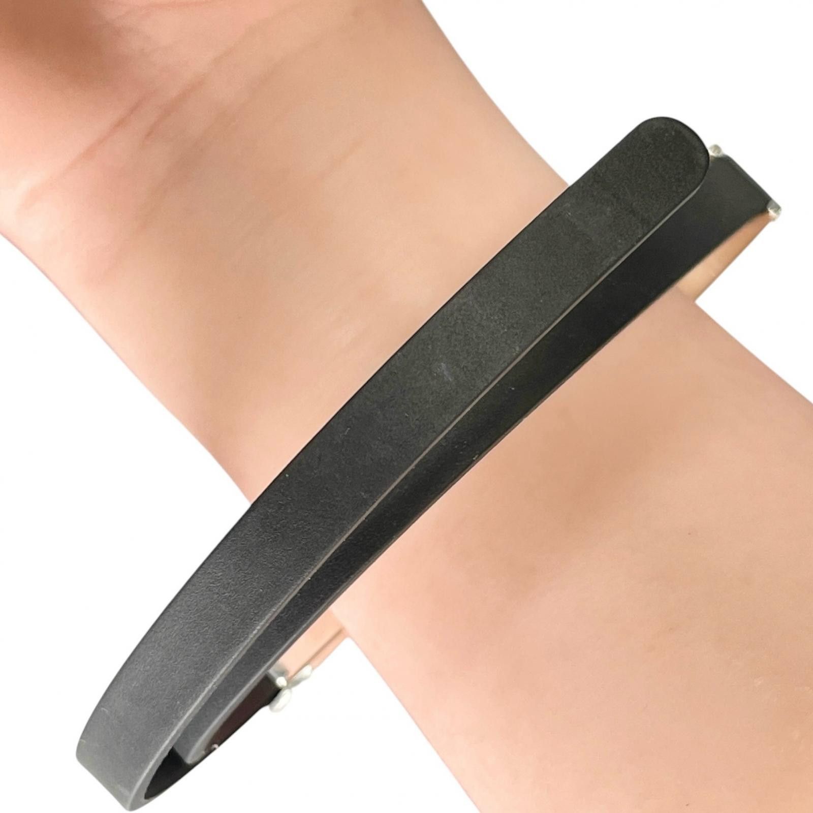 Gucci Gucci Gucci Silver 925 Rubber Choker Metal Necklace DUTY FREE for USA Size ONE SIZE - 3 Thumbnail