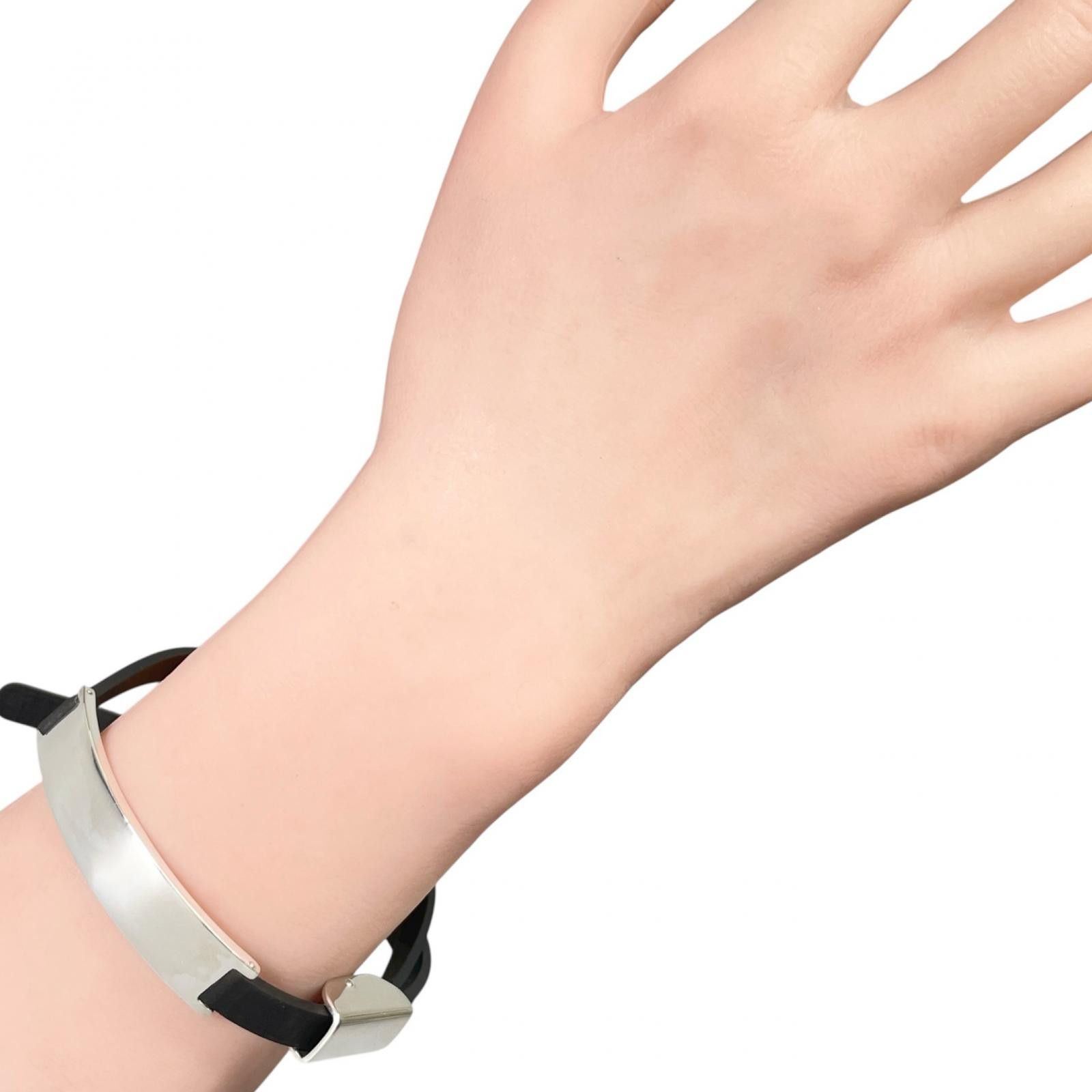 Gucci Gucci Gucci Silver 925 Rubber Choker Metal Necklace DUTY FREE for USA Size ONE SIZE - 2 Thumbnail