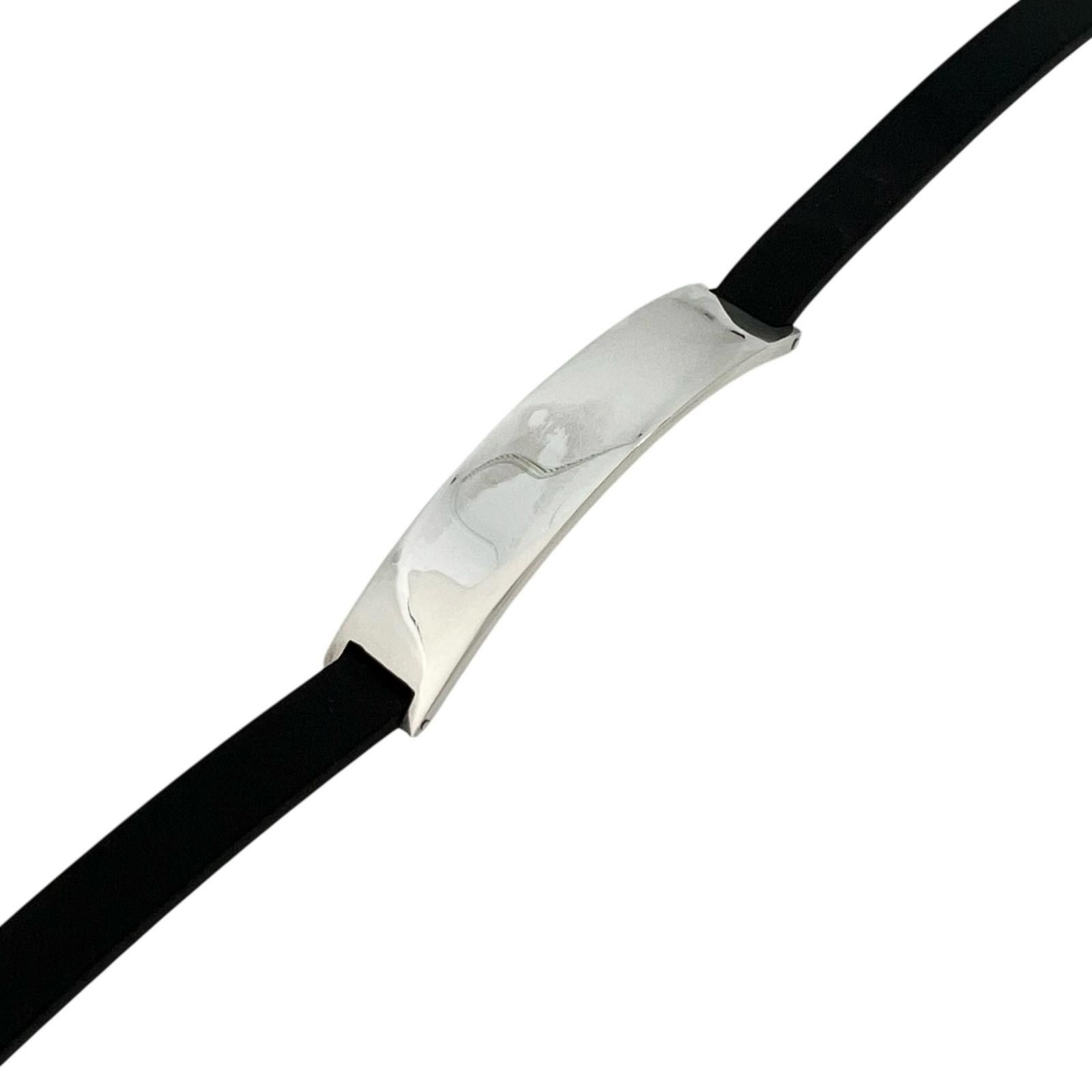 Gucci Gucci Gucci Silver 925 Rubber Choker Metal Necklace DUTY FREE for USA Size ONE SIZE - 4 Thumbnail
