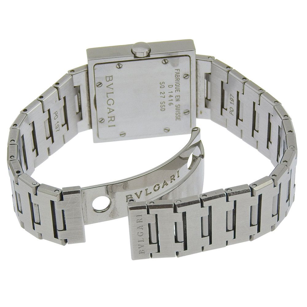 Bvlgari Bvlgari BVLGARI Quadrato Stainless Steel Watch Metal Quartz SQ27SSD DUTY FREE for USA Size ONE SIZE - 4 Thumbnail