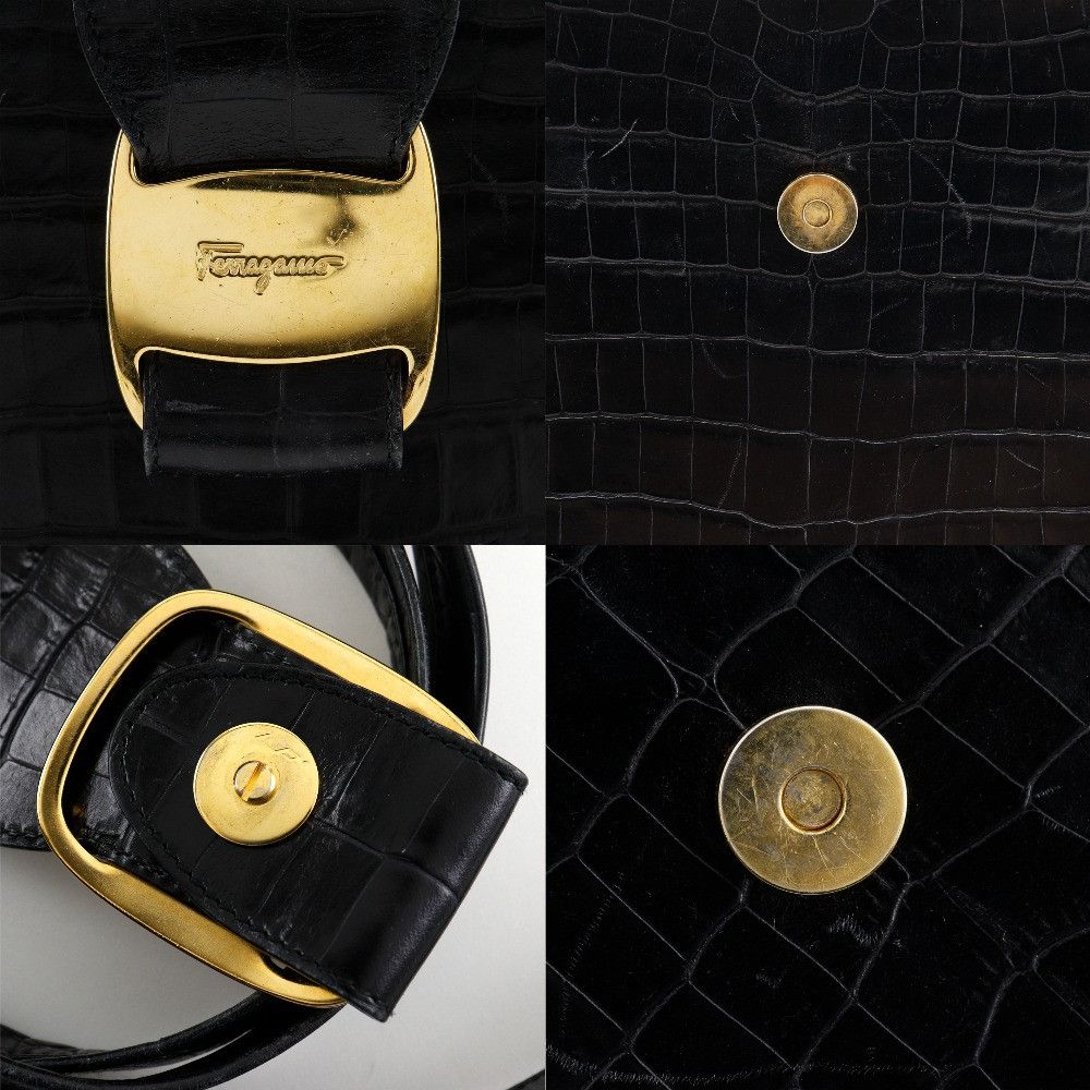 Salvatore Ferragamo Salvatore Ferragamo Salvatore Ferragamo Vara Embossed Leather 2way Bag Leather Handbag AQ-21 8252 DUTY FREE for USA Size ONE SIZE - 16 Thumbnail