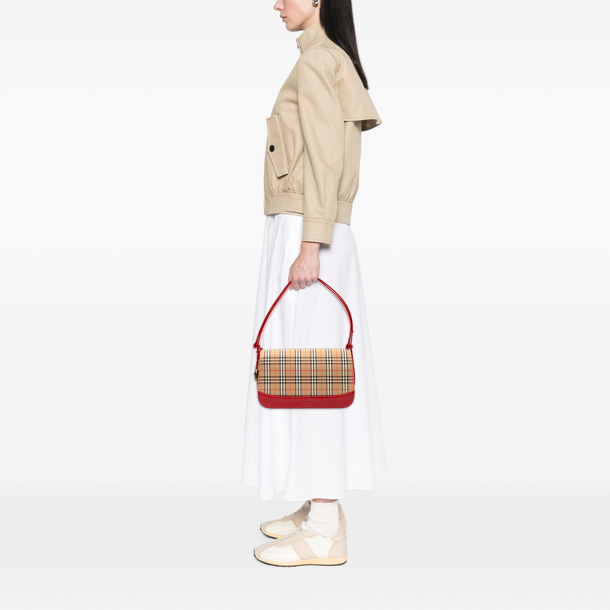 Burberry Burberry Haymarket Check Canvas Shoulder Bag Size ONE SIZE - 6 Thumbnail