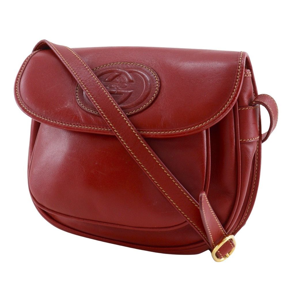 Gucci Gucci Gucci Interlocking G Calf Shoulder Bag Leather Shoulder Bag 001.904.1059 DUTY FREE for USA Size ONE SIZE - 2 Thumbnail