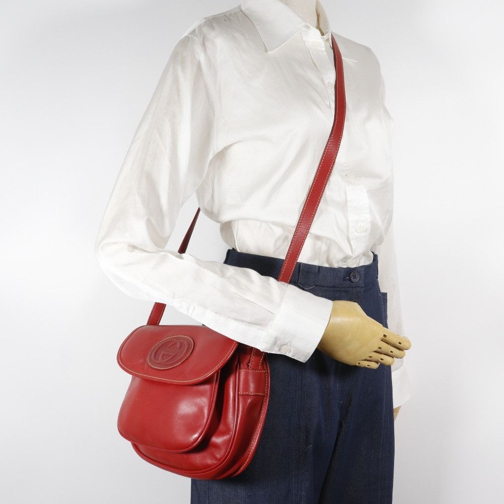 Gucci Gucci Gucci Interlocking G Calf Shoulder Bag Leather Shoulder Bag 001.904.1059 DUTY FREE for USA Size ONE SIZE - 18 Thumbnail