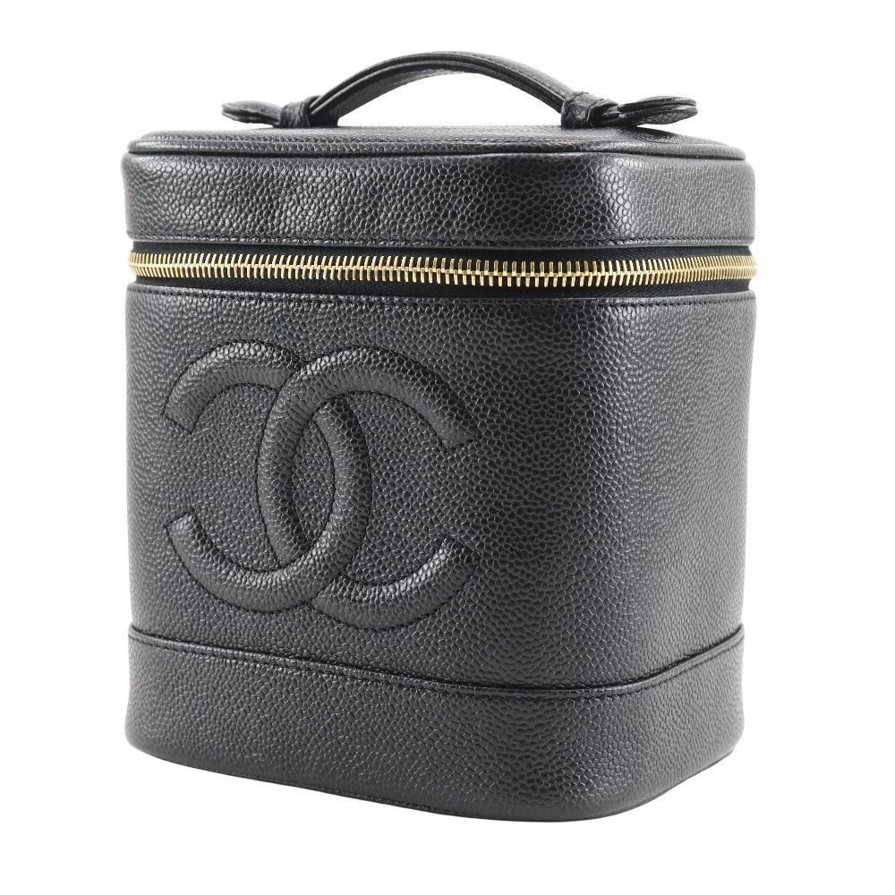 Chanel Chanel Chanel Vanity Caviar Skin Pouch Leather Vanity Bag A01998 DUTY FREE for USA Size ONE SIZE - 2 Thumbnail