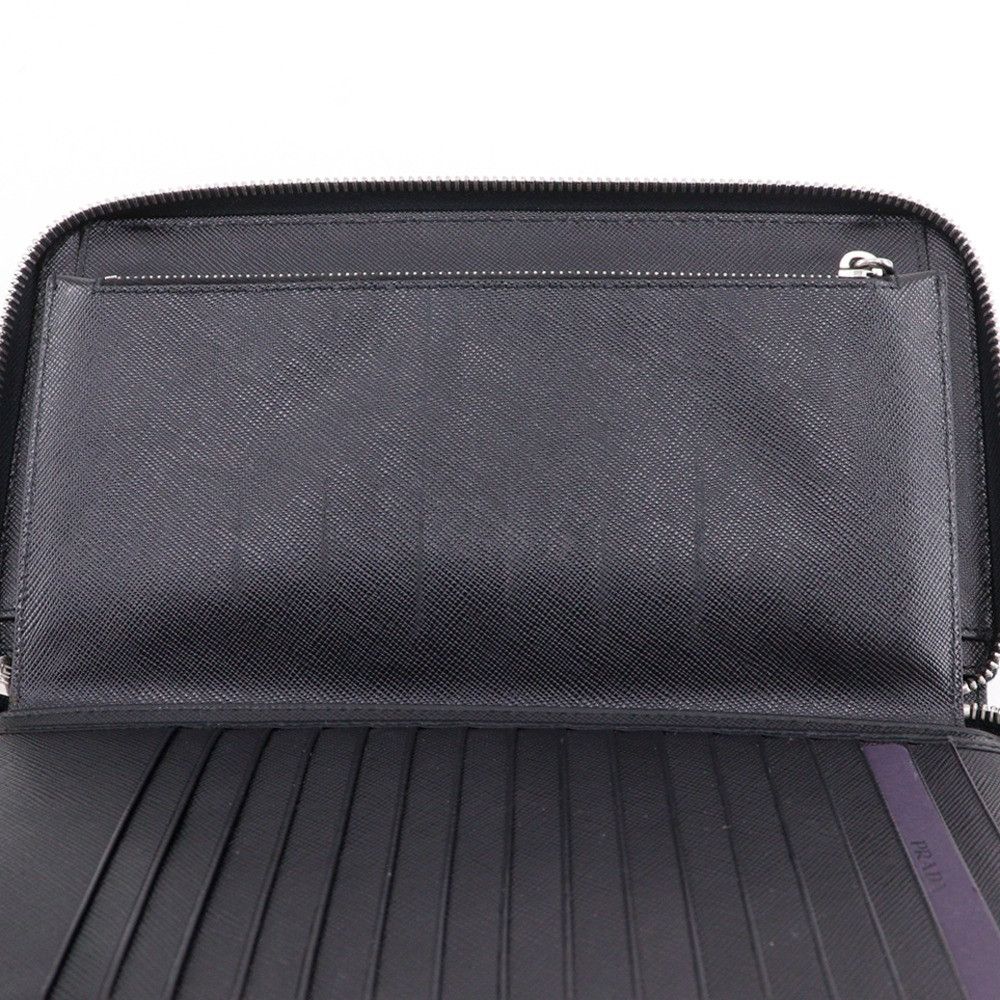 Prada Prada Prada Organizer Saffiano Long Wallet Leather Long Wallet 2ML220 DUTY FREE for USA Size ONE SIZE - 9 Thumbnail