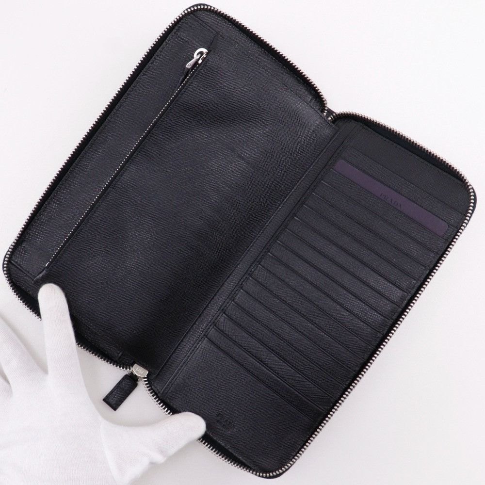 Prada Prada Prada Organizer Saffiano Long Wallet Leather Long Wallet 2ML220 DUTY FREE for USA Size ONE SIZE - 5 Thumbnail