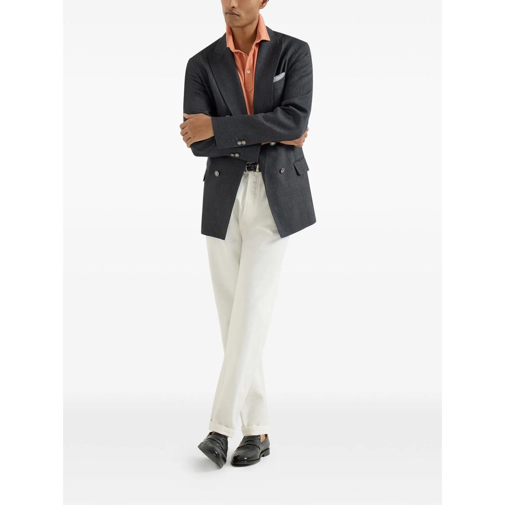 Brunello Cucinelli ORANGE Polo Shirts