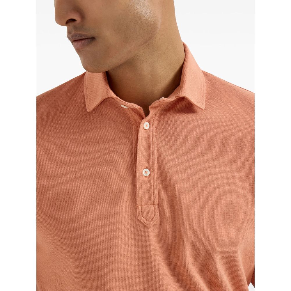 Brunello Cucinelli ORANGE Polo Shirts