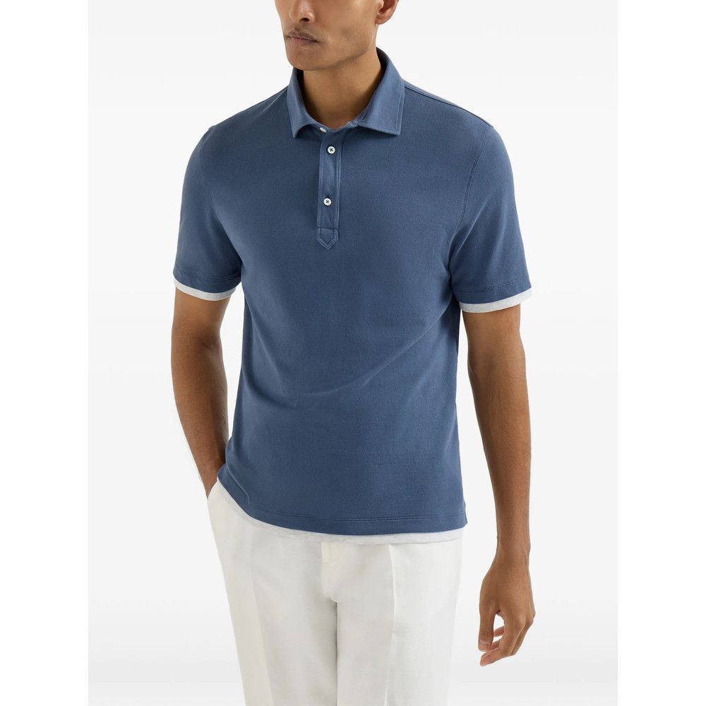 Brunello Cucinelli Brunello Cucinelli BLUE Polo Shirts Size US XXL / EU 58 / 5 - 4 Thumbnail
