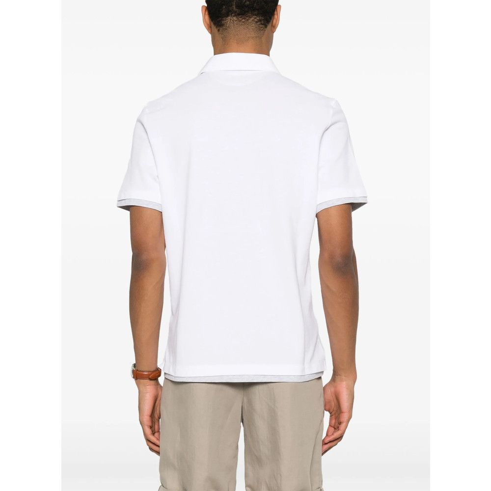 Brunello Cucinelli Brunello Cucinelli WHITE Polo Shirts Size US L / EU 52-54 / 3 - 2 Thumbnail
