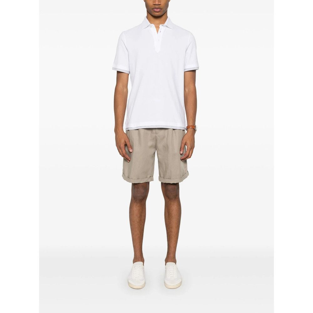 Brunello Cucinelli Brunello Cucinelli WHITE Polo Shirts Size US S / EU 44-46 / 1 - 4 Thumbnail