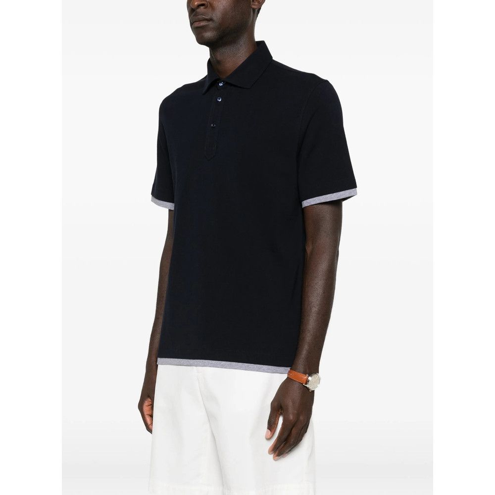 Brunello Cucinelli Brunello Cucinelli BLUE Polo Shirts Size US M / EU 48-50 / 2 - 2 Thumbnail