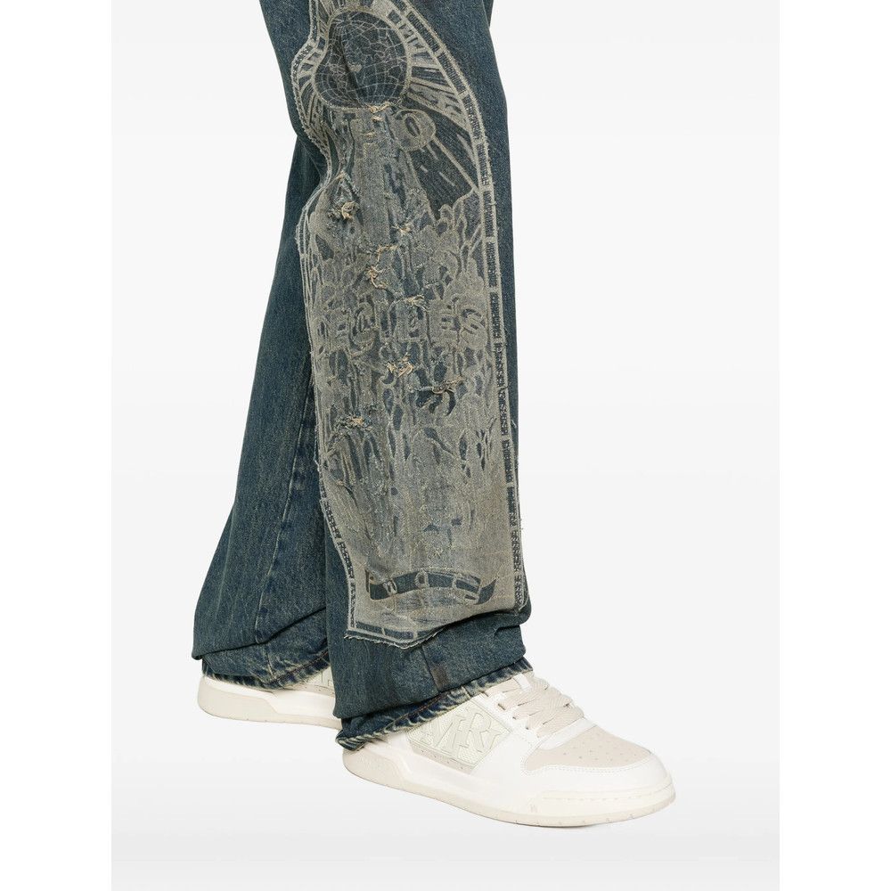 Who Decides War Who Decides War BLUE Denim - Regular & Straight-Leg Jeans Size US 28 / EU 44 - 4 Thumbnail