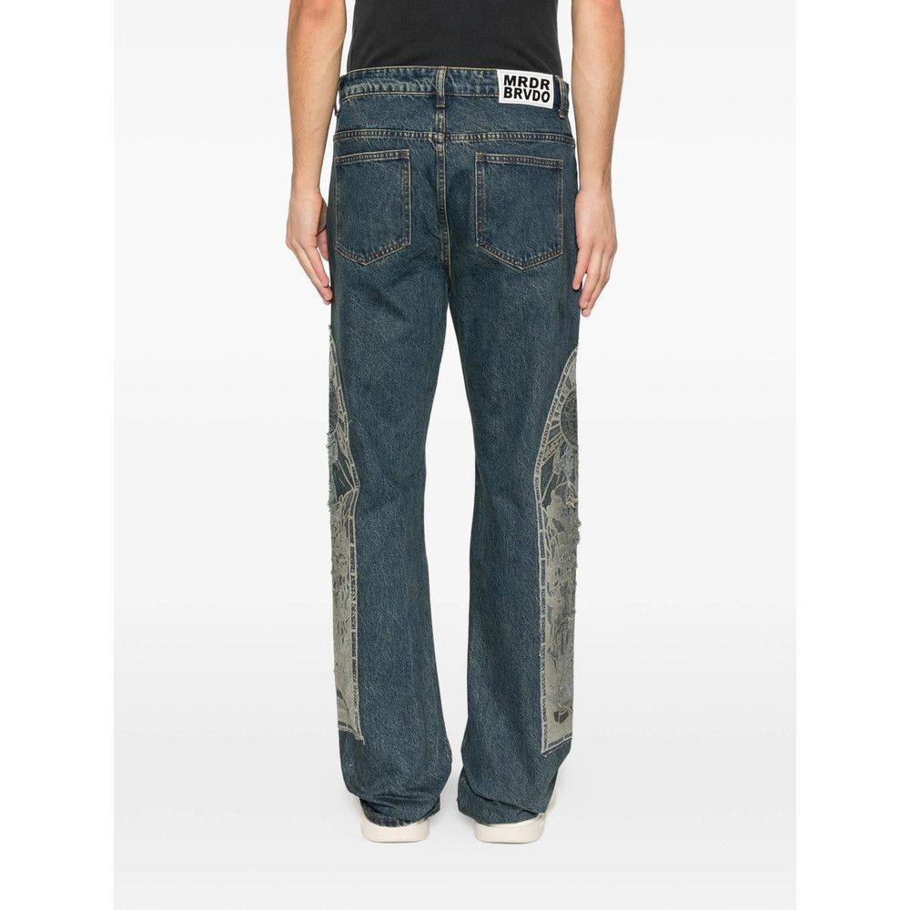 Who Decides War Who Decides War BLUE Denim - Regular & Straight-Leg Jeans Size US 28 / EU 44 - 5 Thumbnail