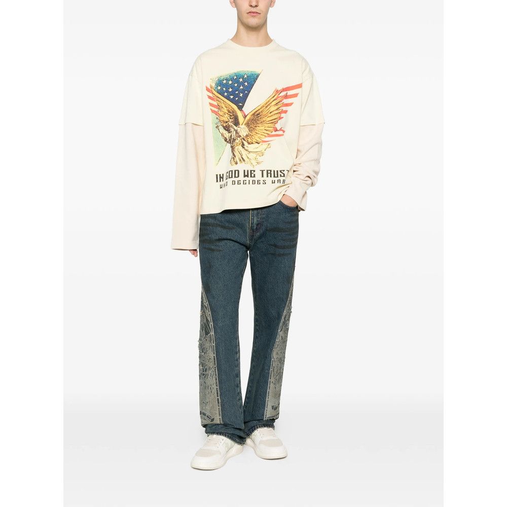 Who Decides War Who Decides War BLUE Denim - Regular & Straight-Leg Jeans Size US 28 / EU 44 - 2 Thumbnail