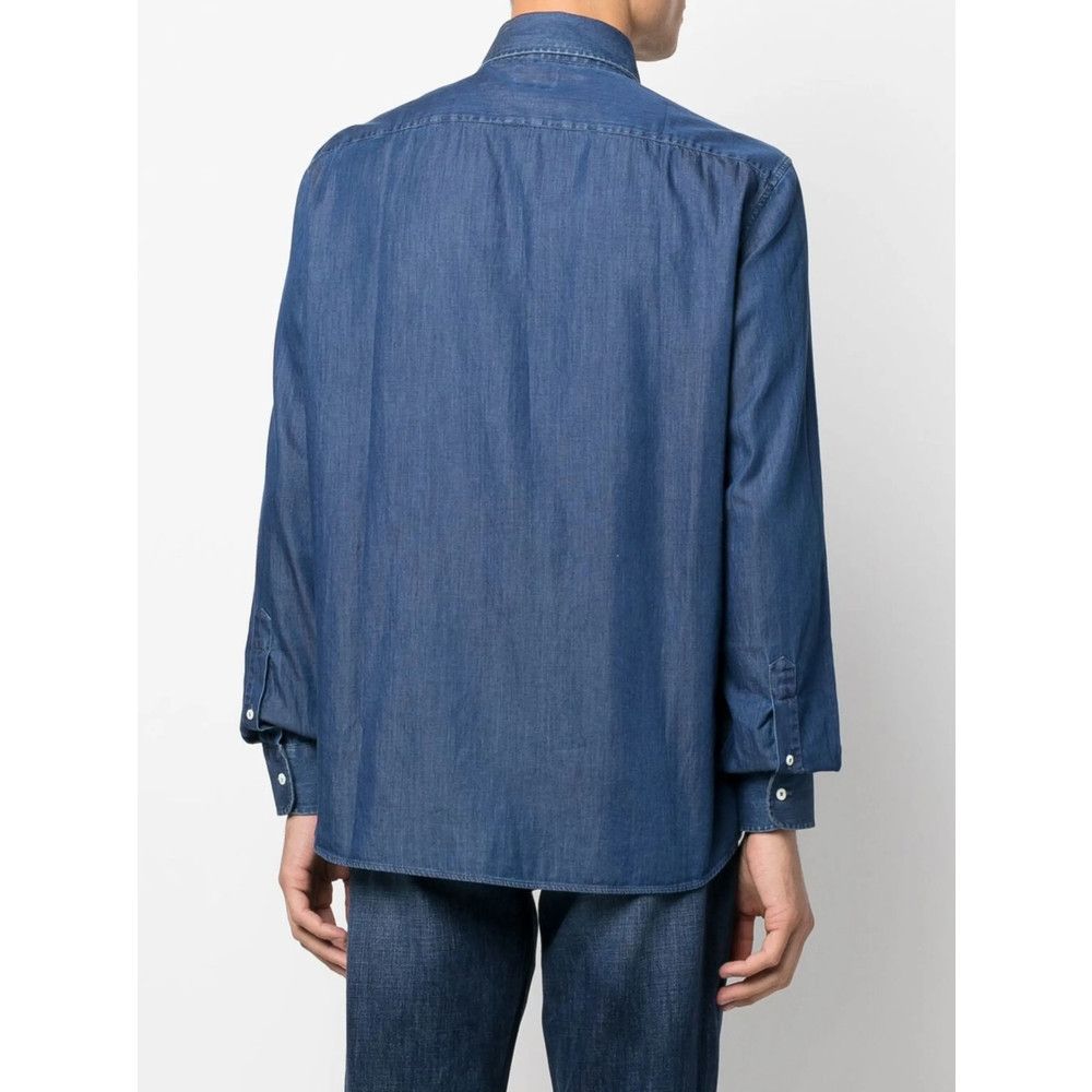 Brunello Cucinelli Brunello Cucinelli BLUE Shirts Size US XL / EU 56 / 4 - 4 Thumbnail