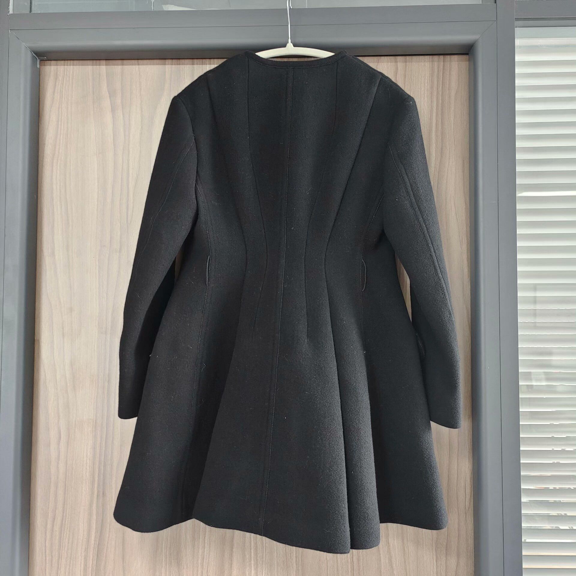 Miu Miu MIU MIU Black Wool Long Coat Size US L / EU 52-54 / 3 - 2 Thumbnail