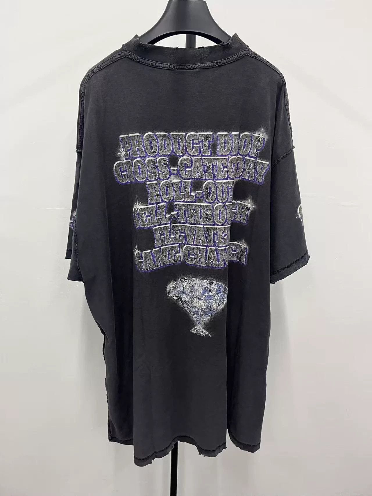 Balenciaga Balenciaga 24SS Washed Distressed T-Shirt Size US M / EU 48-50 / 2 - 2 Thumbnail