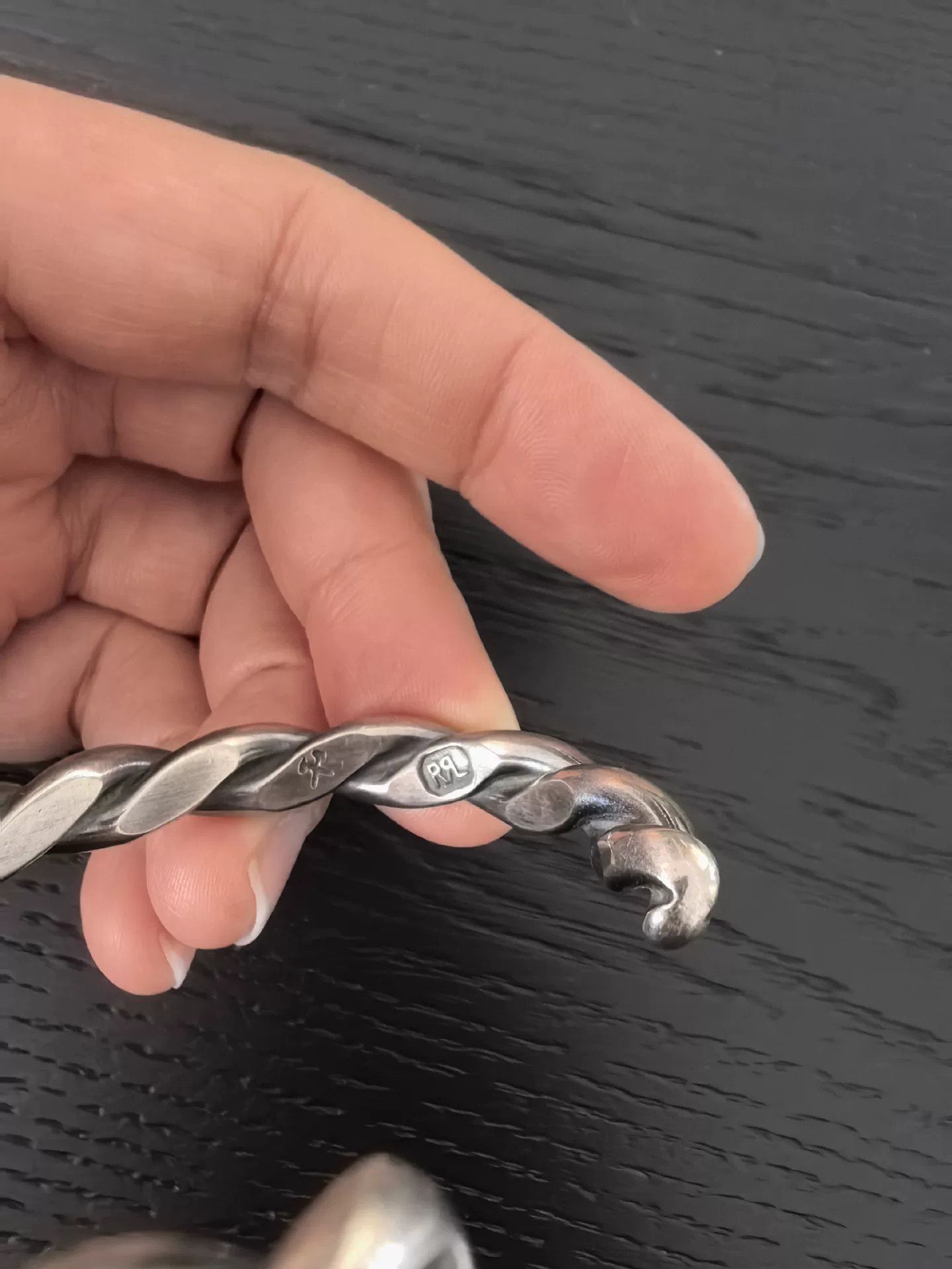 RRL Ralph Lauren RRL Silver Twisted Bracelet Size ONE SIZE - 3 Thumbnail