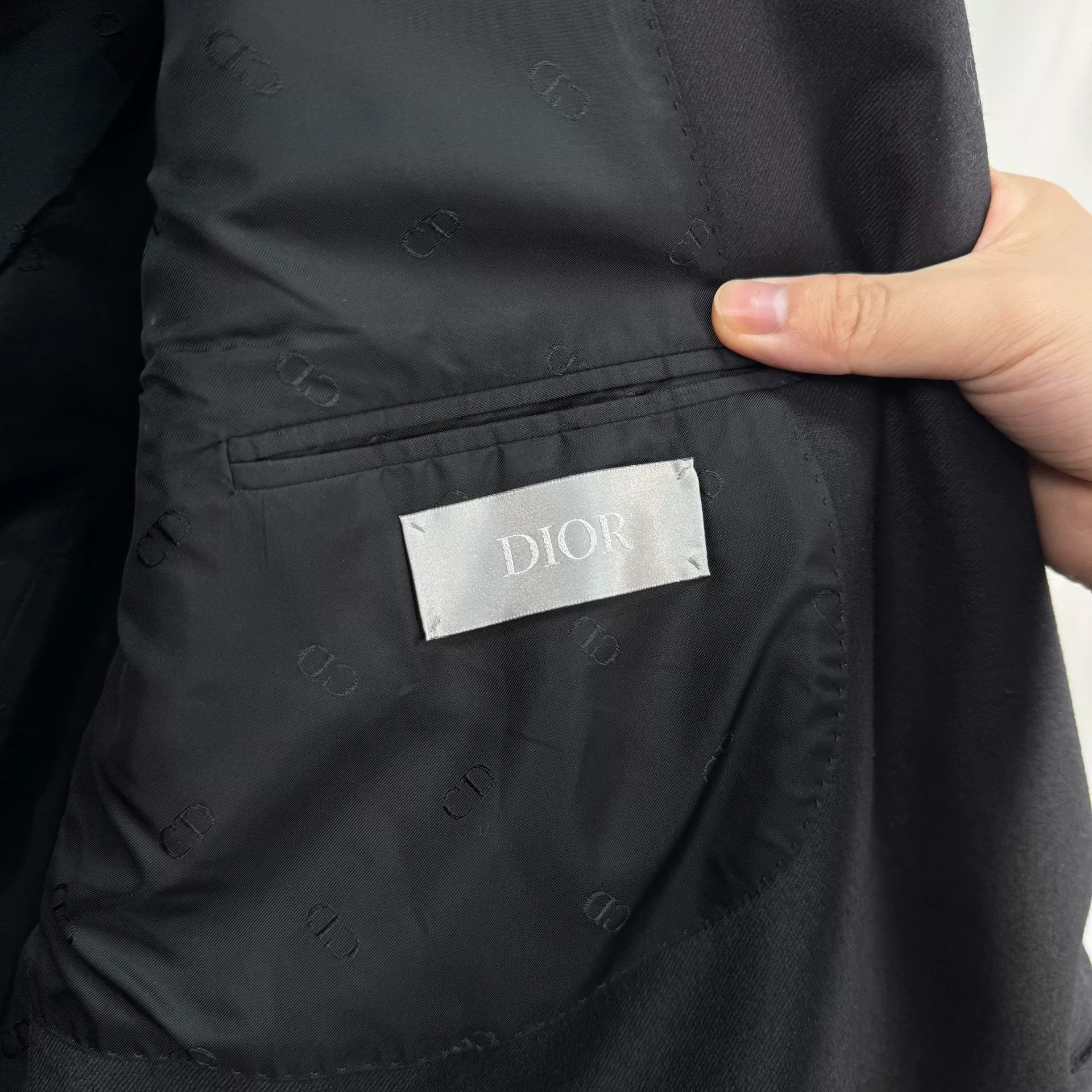 Dior Dior Black Wool Chain Blazer Coat Size US XXL / EU 58 / 5 - 5 Thumbnail