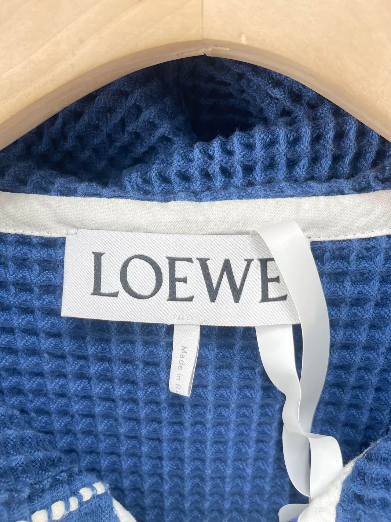 Loewe LOEWE Blue Cotton Hooded Fringe Jacket Size US M / EU 48-50 / 2 - 3 Thumbnail