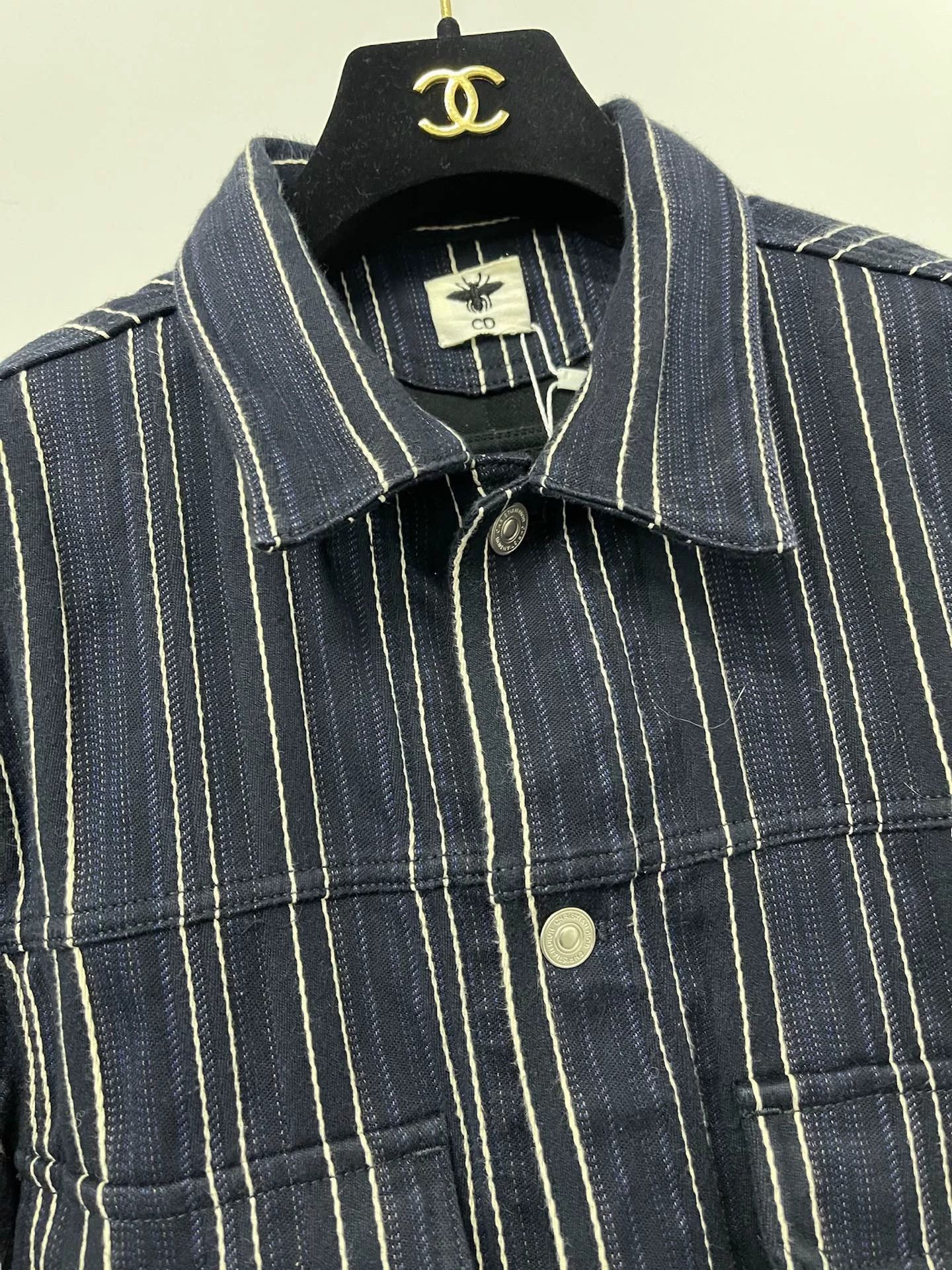 Dior dior striped denim jacket fr34 size Size US XS / EU 42 / 0 - 3 Thumbnail