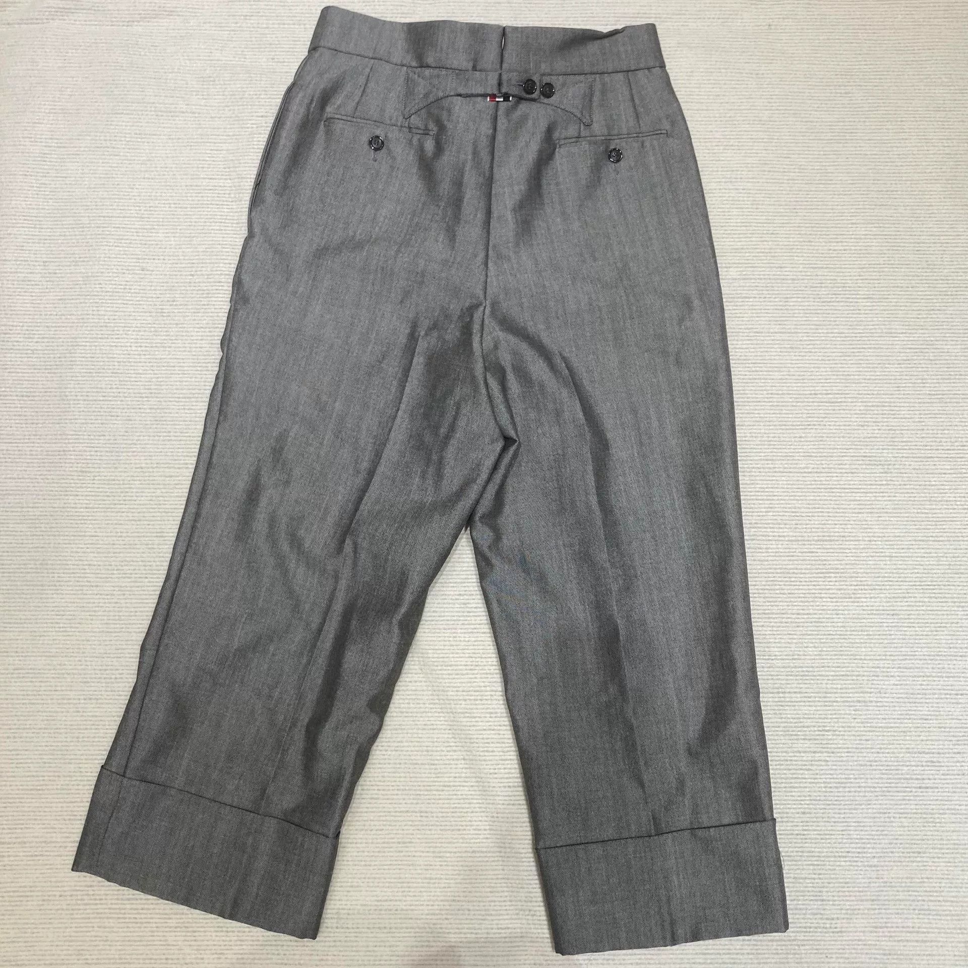 Thom Browne gray straight leg trousers by Thom Browne Size US 38 / EU 54 - 2 Thumbnail