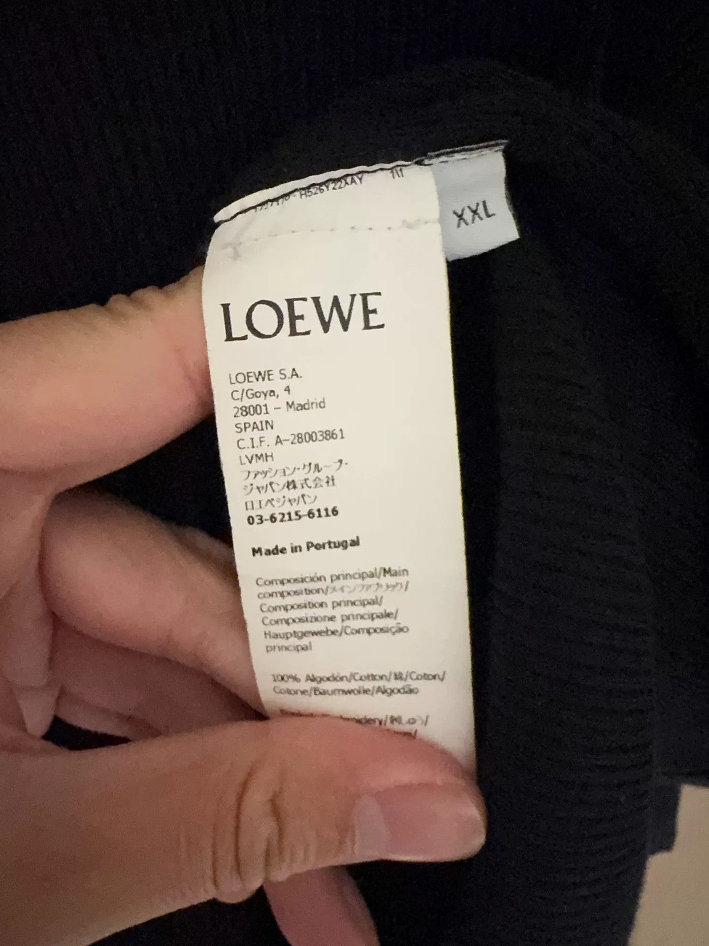 Loewe black long sleeve shirt by loewe Size US XXL / EU 58 / 5 - 2 Thumbnail