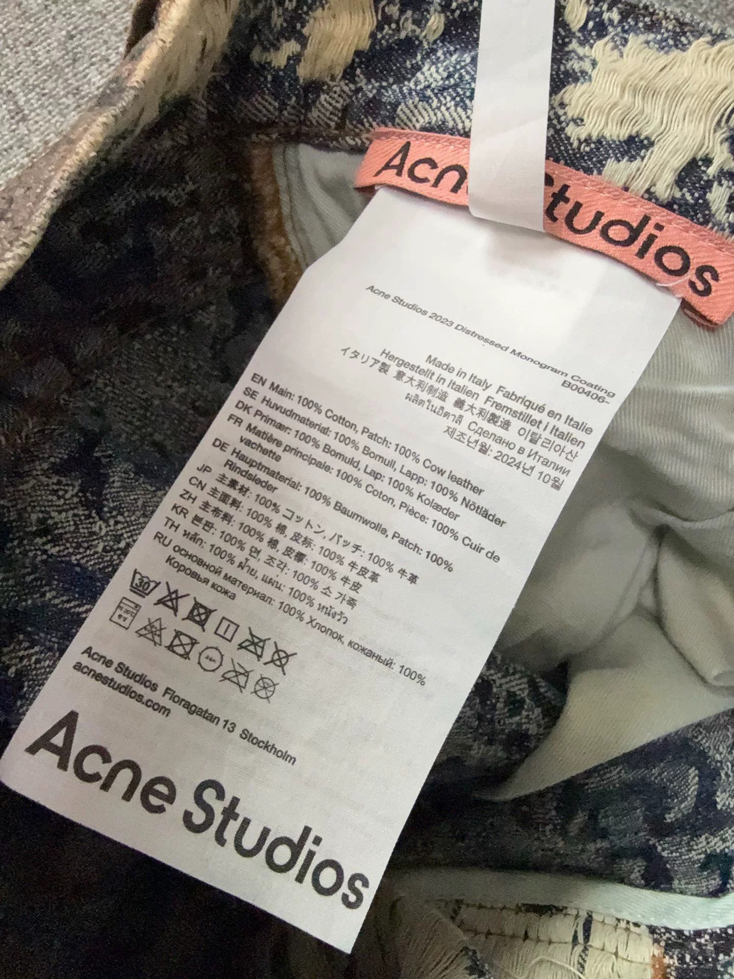 Acne Studios acne studios vintage print straight-leg jeans Size US 30 / EU 46 - 4 Thumbnail