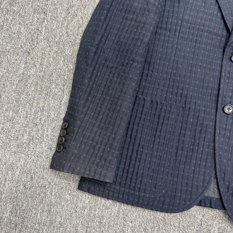 Hermes Hermes Embossed Stripe Wool Blazer Size US L / EU 52-54 / 3 - 2 Thumbnail