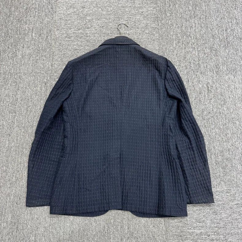 Hermes Hermes Embossed Stripe Wool Blazer Size US L / EU 52-54 / 3 - 8 Thumbnail
