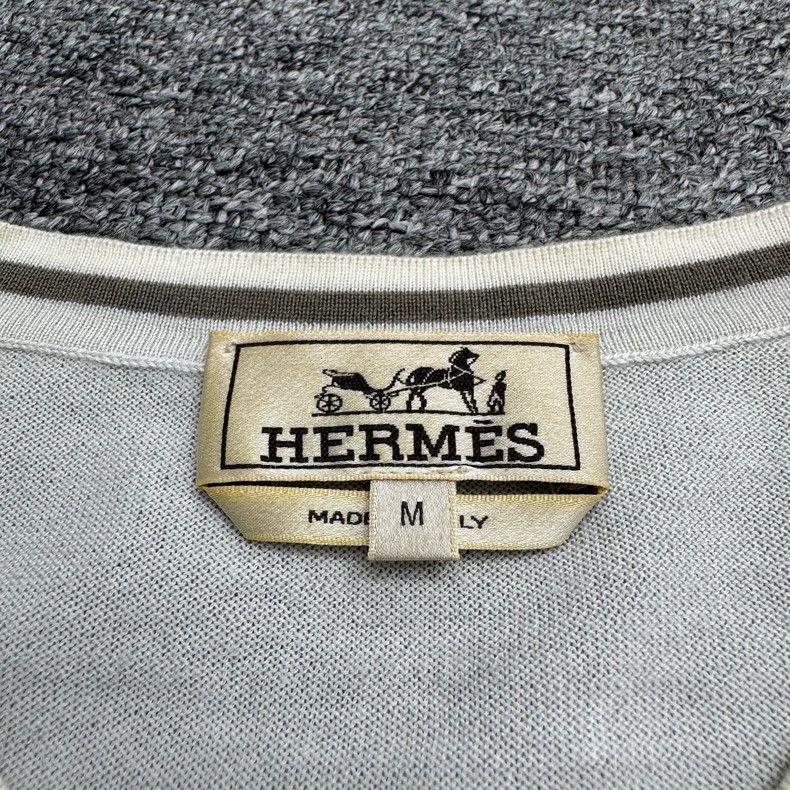 Hermes Hermes Striped Cashmere Knit Top Size US M / EU 48-50 / 2 - 2 Thumbnail